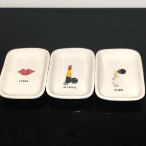 Rae Dunn Make-up/Vanity Trays or Dishes